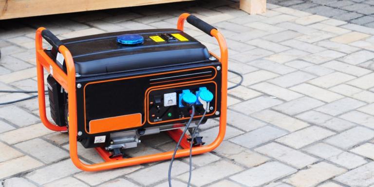 portable generator orange black