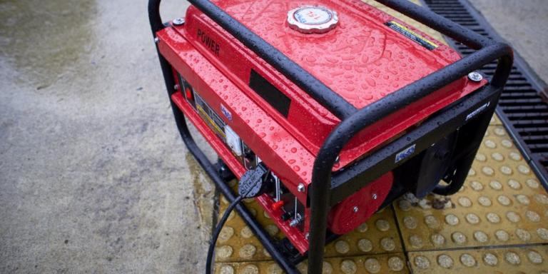 red portable generator